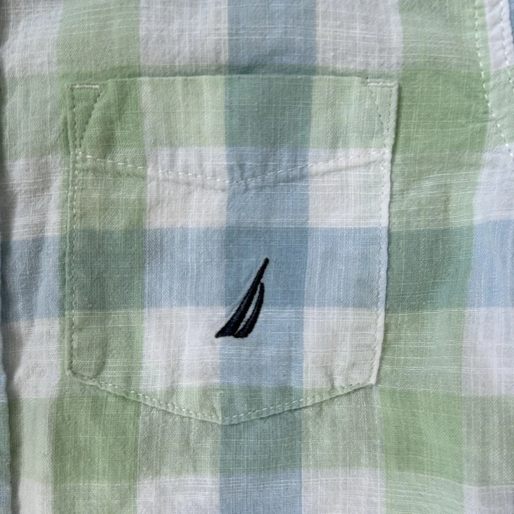 Nautica Kids Green and Blue Plaid Shirt size 4T